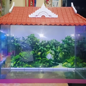 Fish Aquarium Glass 1.5 Feet (Rectangular) – Complete Aquarium Kit with Accessories - Japanese Top Cover Design